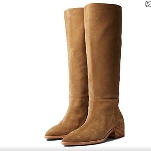 Vince Camuto Pointed Toe Beanna Dogwood Knee High Suede Leather Tan/Brown Boots